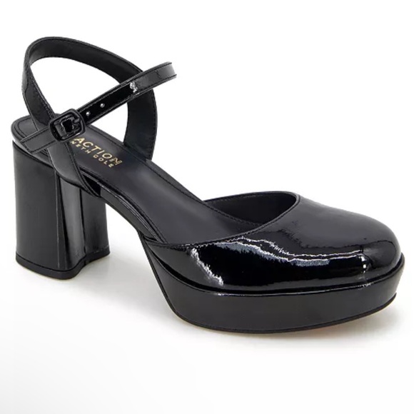 Kenneth Cole Reaction Shoes - Kenneth Cole Reaction Indya patent Block Heel round toe Pumps